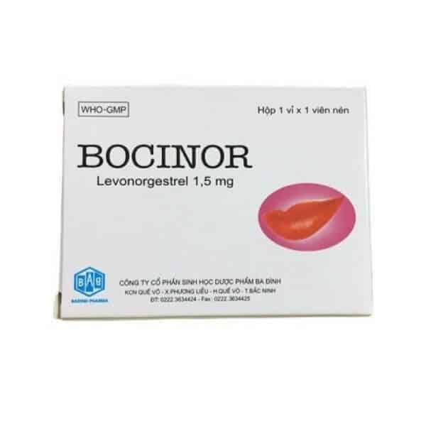 Thuốc tránh thai một viên khẩn cấp Bocinor (Levonorgestrel 1,5mg)